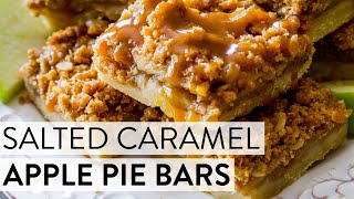 Salted Caramel Apple Pie Bars  Sallys Baking Recipes [upl. by Dilaw240]