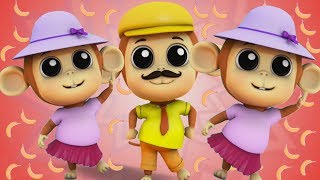 Família Dedo Macaco Animação Vídeos Música Para Bebês Monkey Finger Family Rhymes For Kids [upl. by Akkinahs628]