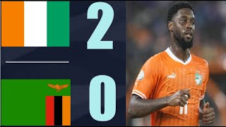 Côte dIvoire 20 Zambie Résumé du match  Coupe dAfrique des Nations 2024 [upl. by Oz]