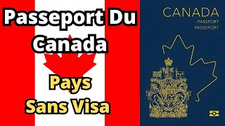 Passeport Du Canada  Pays Sans Visa 2024 [upl. by Alyekahs295]