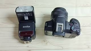 Canon EOS R50  How to Connect External On Camera Flash Light Speedlite Speedlight [upl. by Ritch667]