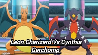 Leon Charizard Vs Cynthia Garchomp  Pokemon [upl. by Farr]