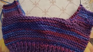 socks knitted flat the heel portion pt 23🧶 [upl. by Galatea177]