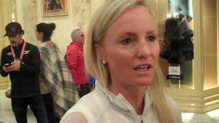 Shalane Flanagan Talks Boston 2018 Desis Win Retirement Gwen Jorgensen and More [upl. by Asilla]