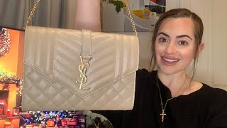 SAINT LAURENT MONOGRAM CLUTCH  What Fits Inside  How To Convert  Size Comparison  YSL Wristlet [upl. by Guthrie]