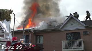 Apartment Fire  Trench Cut Inkster Michigan at the Heatherwood Apartments [upl. by Ettesel]