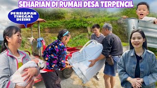 SEHARIAN DI DESA TERPENCIL BANYAK YANG HARUS DIKERJAKAN ABIL SENANG BERI MAKAN IKAN [upl. by Naes614]