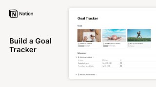 How to build a Goal Tracker in Notion [upl. by Elyagiba]