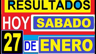 Ultimos RESULTADOS SORTEOS DE LOTERIAS Y CHANCES DE HOY SABADO 27 DE ENERO DEL 2024 ACTUAL [upl. by Ninahs]