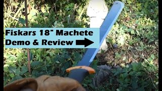 Buying a Cheap Machete from Walmart Fiskars 18quot Ultra Sharp Machete Saw Combo Product Review Demo [upl. by Urania]