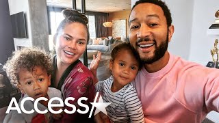 Chrissy Teigen amp John Legend Take Luna Camping In Backyard [upl. by Lewan]