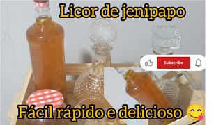 como fazer licor de jenipapo rápido fácil e delicioso 😋 [upl. by Pollux]