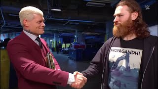 Cody Rhodes habla con Sami Zayn en Backstage  WWE Raw 07102024 En Español [upl. by Meisel]