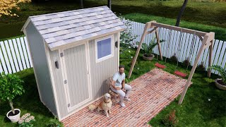 4x8 Gable Storage Shed Plan Free Full Detailing Step By Step [upl. by Meehyrb]