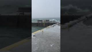 Georgian Bay Rough Winter boat crossing in an ice storm [upl. by Compton306]