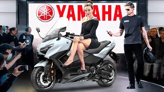 2025 NEW YAMAHA TMAX amp TMAX TECH MAX FACELIFT LAUNCHED [upl. by Eibrab]