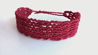 Brazalete en macramé  Tutorial paso a paso [upl. by Avram]