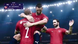 Copa Sudamericana semis  Independiente 6 vs U Católica 2  eFootball PES 2021 Dif Leyenda [upl. by Saixela]