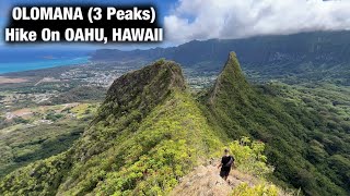 OAHU HAWAII HIKE  OLOMANA 3 Peaks Trail [upl. by Drawyah]