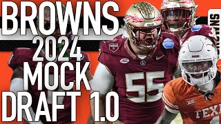 THE FIRST BROWNS MOCK DRAFT OF 2024 [upl. by Alded]