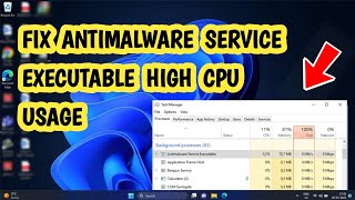 Fix Antimalware Service Executable High CPU Usage MsmpengExe [upl. by Fernandez880]