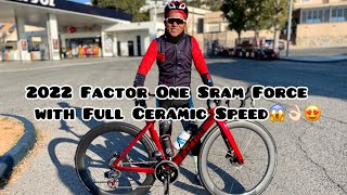 2022 FACTOR ONE SRAM FORCE WITH FULL CERAMIC SPEED [upl. by Gardal]