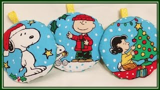 Stuffed Christmas Ornaments  Very Easy How to  Whitney Sews [upl. by Mace]