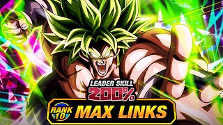 THE END LEVEL 10 LINKS 100 DOKKANFEST LR SSJ FULL POWER BROLY DBZ Dokkan Battle [upl. by Masha33]