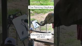 The Painting Elephant🐘 shortvideo animals rescue drawing [upl. by Neille]