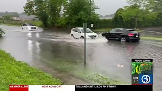 Flooding on Cranbrook Blvd in Enfield [upl. by Zerimar]