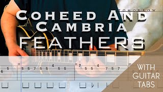 Coheed And Cambria Feathers Cover Guitar Tabs On Screen [upl. by Niamrahc]