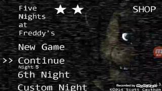 Como Pasar La Noche 6 En Five Nights at Freddy 1 [upl. by Piks483]