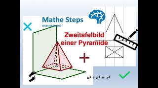 Konstruktion einer Pyramide im Zweitafelbild [upl. by Tilla]