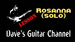 LESSON  Rosanna solo along with some ranting and raving [upl. by Retsam]