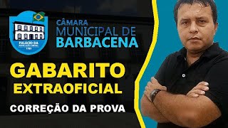 Concurso Câmara de Barbacena MG 2022  Gabarito Extraoficial  Nível Médio  Correção da Prova [upl. by Ahsyt948]