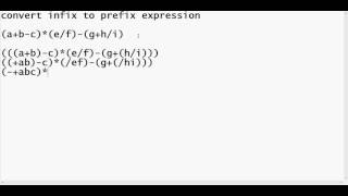 How to convert infix to prefix [upl. by Wira]