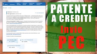 PATENTE A CREDITI Inoltro domanda tramite PEC [upl. by Adiela]