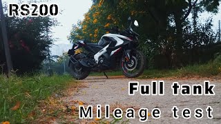 🔥RS 200 Mileage test complete 💯 Finally complete full tank mileage test on my RS200 🔥 [upl. by Lucrece]