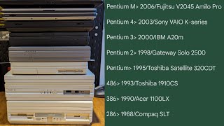 Two Decades of Intel powered laptops  1988 to 2008 [upl. by Sauls]