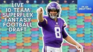 WeAreDrafting LIVE  Superflex Fantasy Football Draft Sleeper 10Team PPR [upl. by Adnorat]