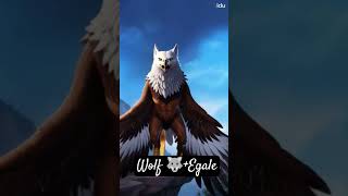 Egalewolf hybrid fusion wolfsounds relaxinwolf animals sortbeta sortfeed viral video trend [upl. by Leunamne]