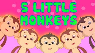 Five Little Monkeys Nursery Rhyme [upl. by Gusba]