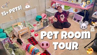 PET ROOM TOUR🐾  15 PETS [upl. by Gus432]