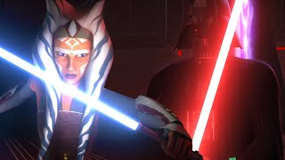 Blue Version Thick Lightsabers  Star Wars Rebels Ahsoka vs Vader [upl. by Jacqueline867]