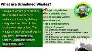 Scheduled Waste Management Overview [upl. by Aniar]