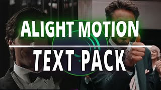 TEXT ANIMATION PACK on Alight Motion QR  XML [upl. by Anasor]