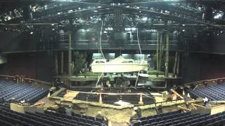 Timelapse video of the backstage set up for Way Upstream The Stage [upl. by Htaras603]