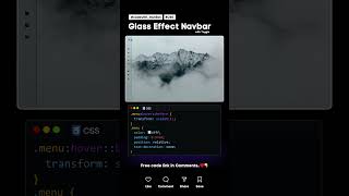 Glass Effect Sidebar css coding Sidebar Navbar Website [upl. by Assiruam]