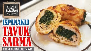 ISPANAKLI TAVUK SARMA NASIL YAPILIR  TAVUK SARMA TARÄ°FÄ°  LEZZETLÄ° VE KOLAY  YEMEK TARÄ°FLERÄ° [upl. by Maiga704]