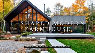 Stunning LShaped Modern Farmhouse – Blending Rustic Charm with Contemporary Elegance [upl. by Nooj545]